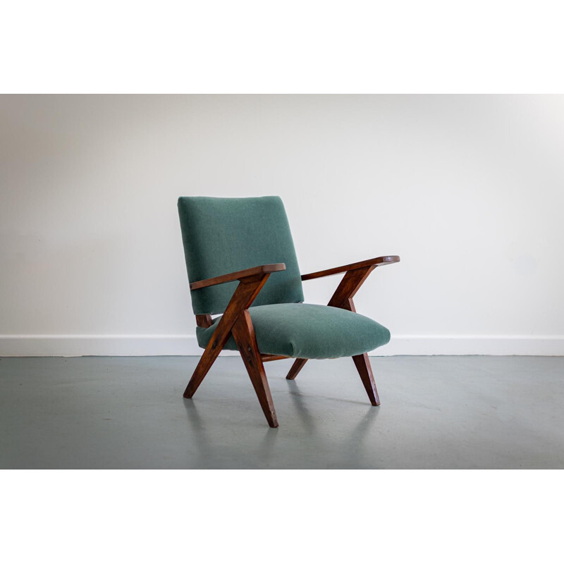 Midcentury Armchair  "Model Z" by Jose Zanine Caldas, Brazil 1950s