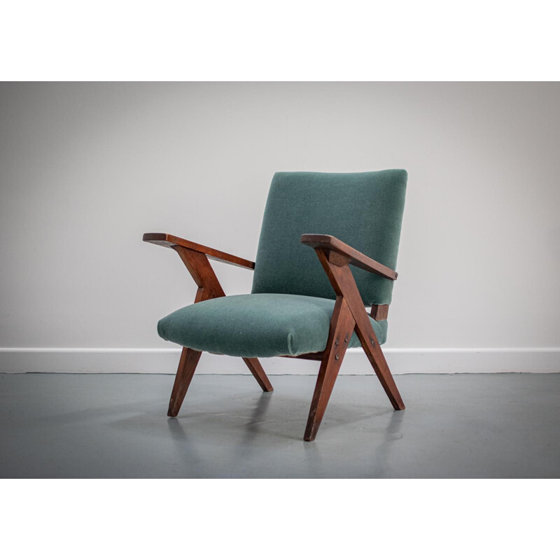 Midcentury Armchair  "Model Z" by Jose Zanine Caldas, Brazil 1950s