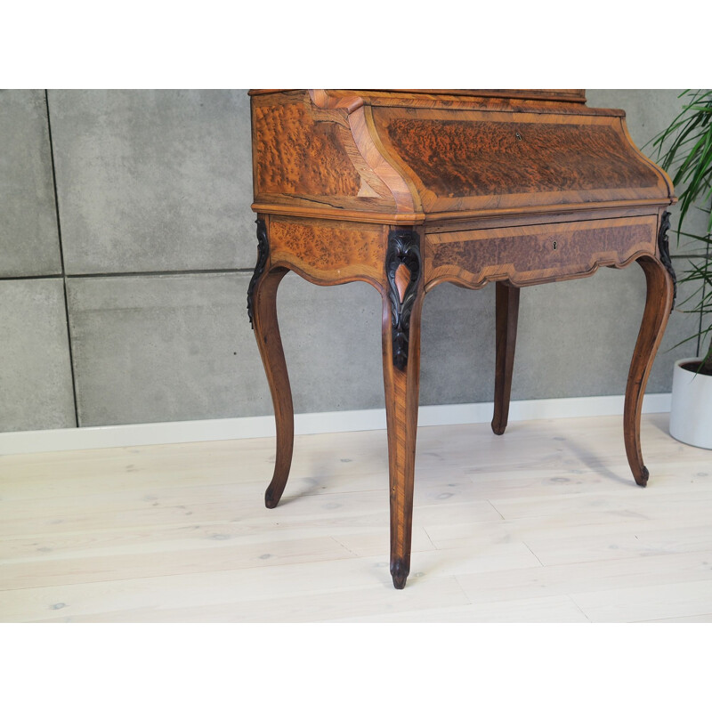 Vintage Secretaire burl wood, Danish 1950s