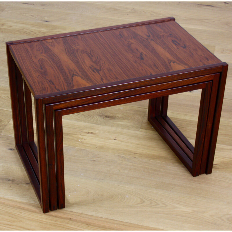 Nesting tables in rosewood, Kai KRISTIANSEN - 1950s