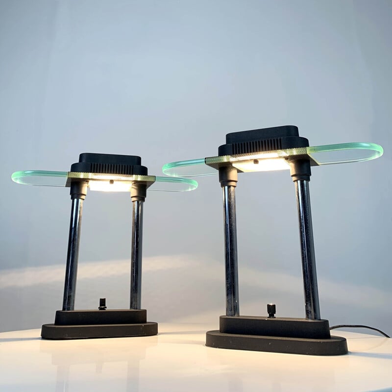 Pair of vintage Table Lamps by Robert Sonneman for George Kovacs, 1980s