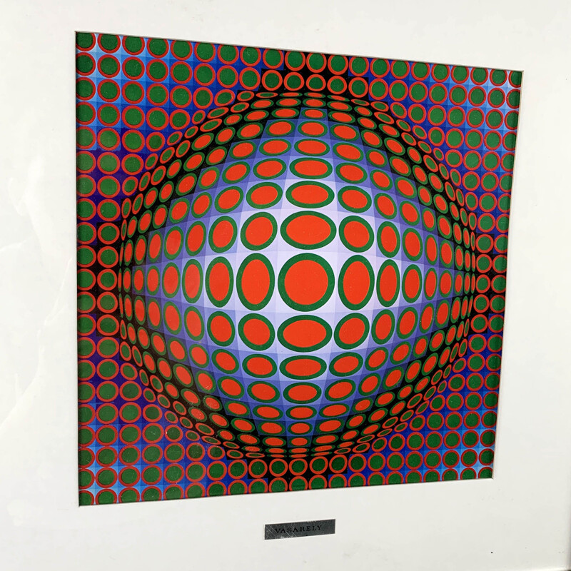 Vintage Vega 222 Serigraphy by Victor Vasarely, 1970s