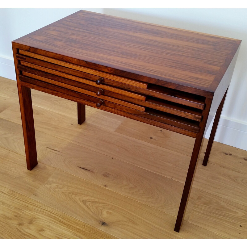 Scandinavian nesting tables and side table in Rio rosewood, Illum WIKKELSO - 1960s