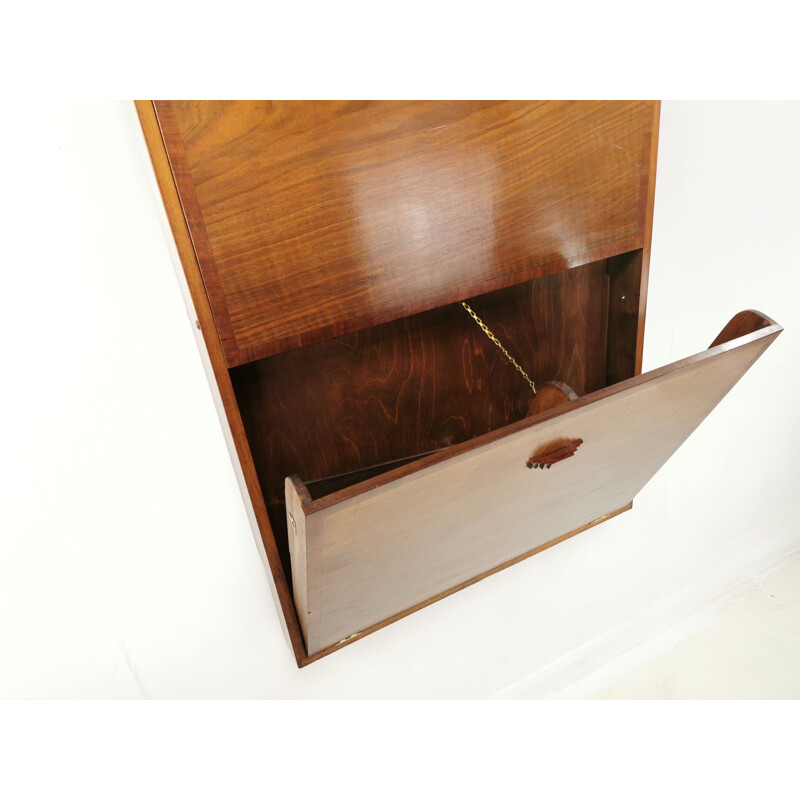 Vintage Wall Hanging Desk by the Rowley Gallery,Art Deco British 1930s