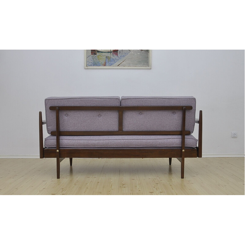 Vintage Extendable sofa with wool upholstery, day bed, 1960s