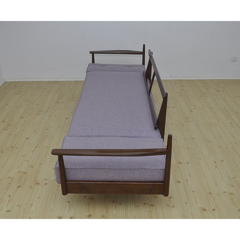 Vintage Extendable sofa with wool upholstery, day bed, 1960s