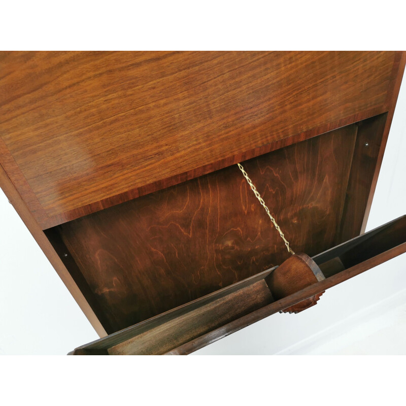 Vintage Wall Hanging Desk by the Rowley Gallery,Art Deco British 1930s