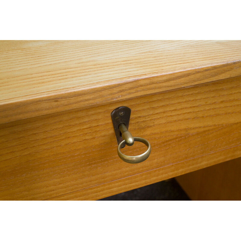 Vintage desk in ash wood 1950s