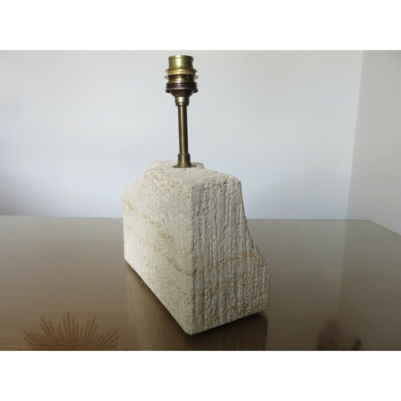 Vintage lamp Albert Tormos in natural stone from the Luberon 1970s
