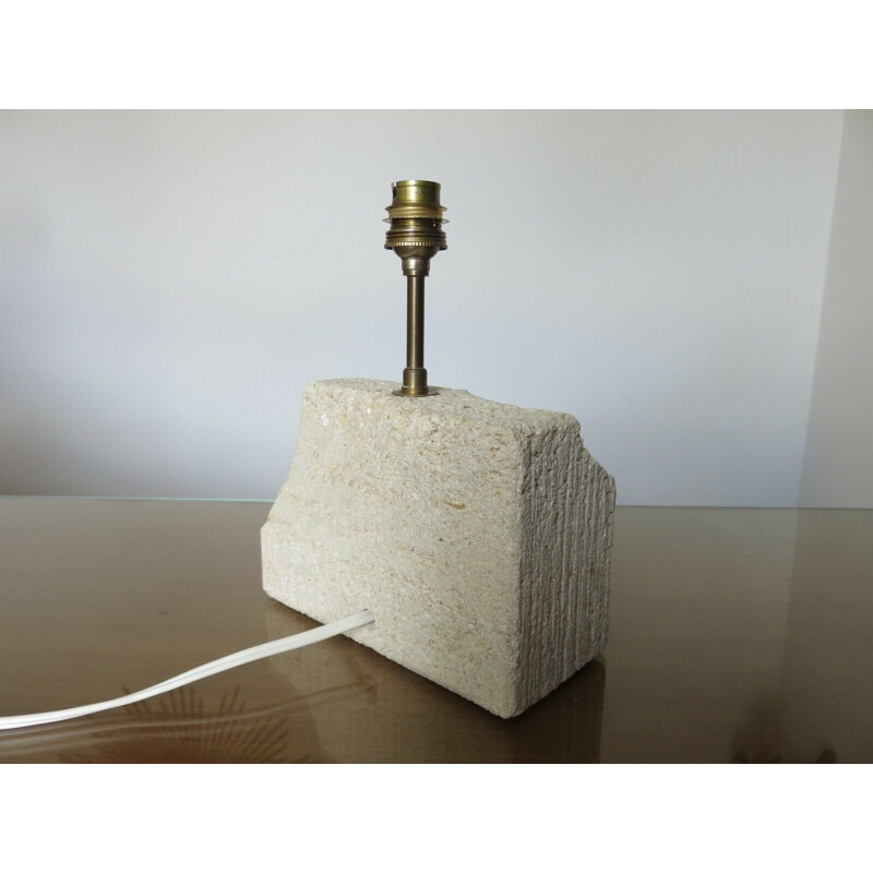 Vintage lamp Albert Tormos in natural stone from the Luberon 1970s