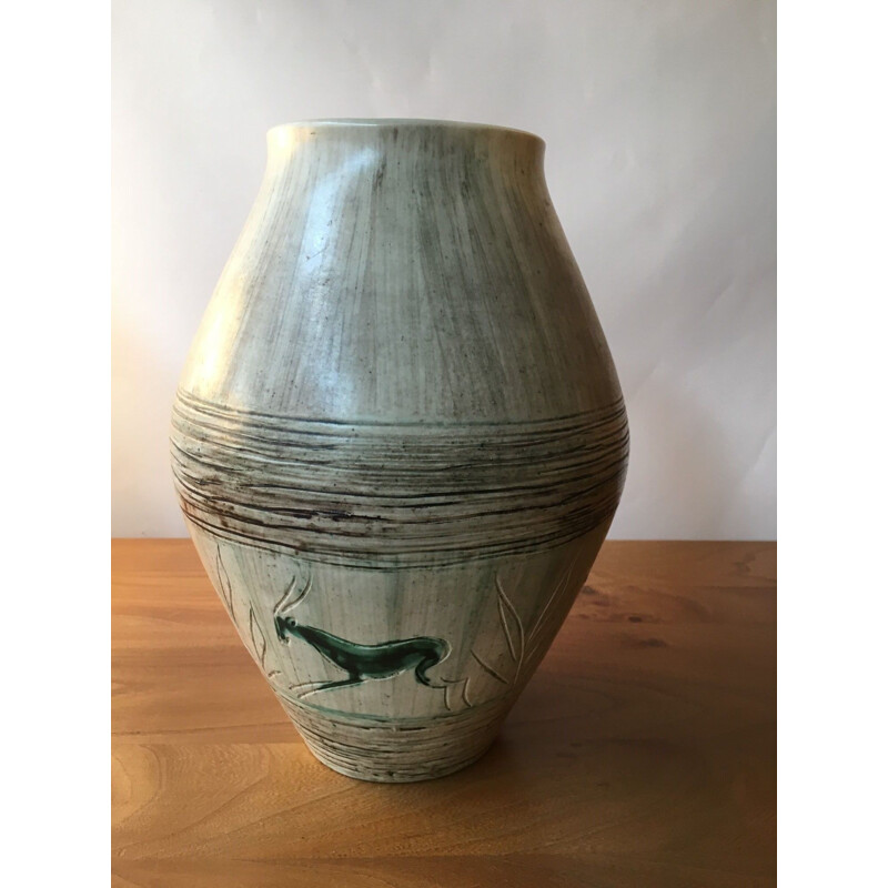 Vintage ceramic vase by Yoal, 1950