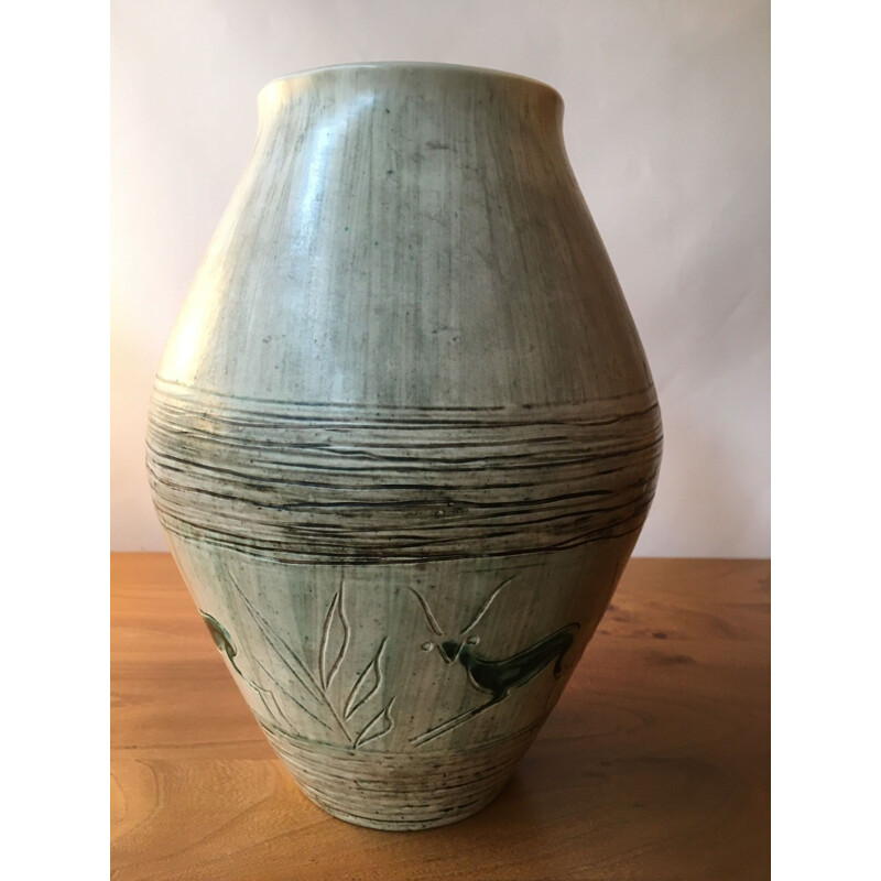 Vintage ceramic vase by Yoal, 1950