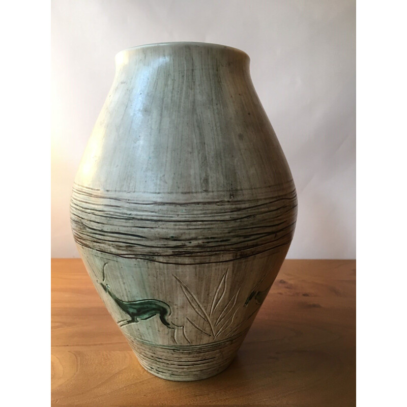 Vase vintage en céramique par Yoal, 1950