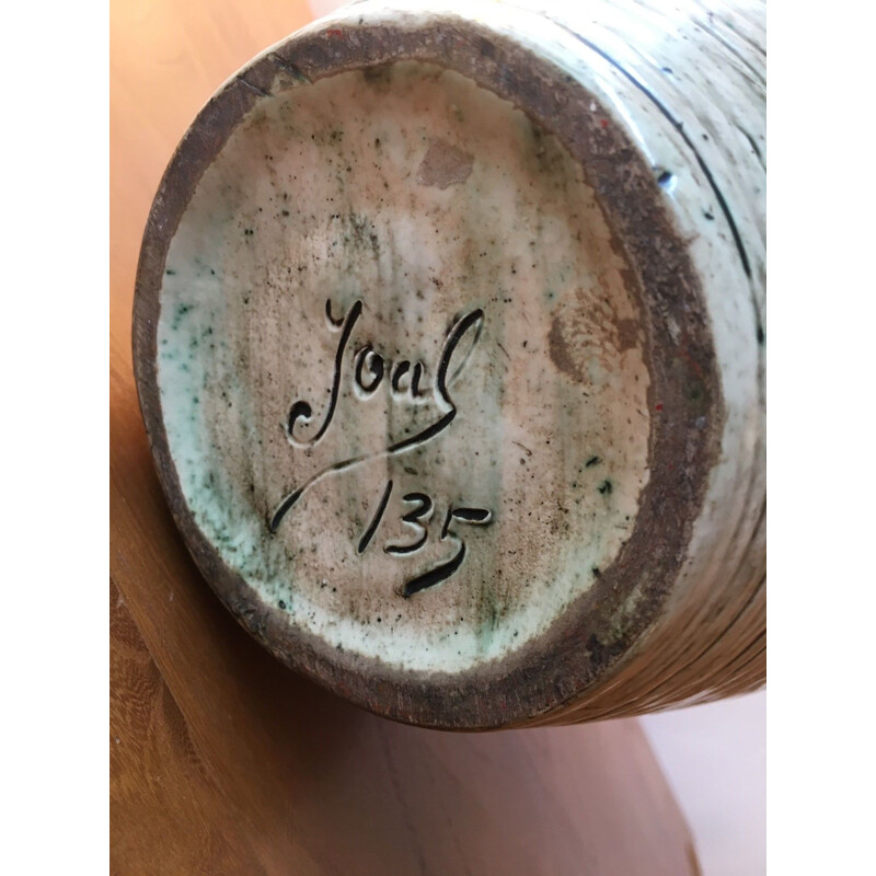 Vaso in ceramica vintage di Yoal, 1950
