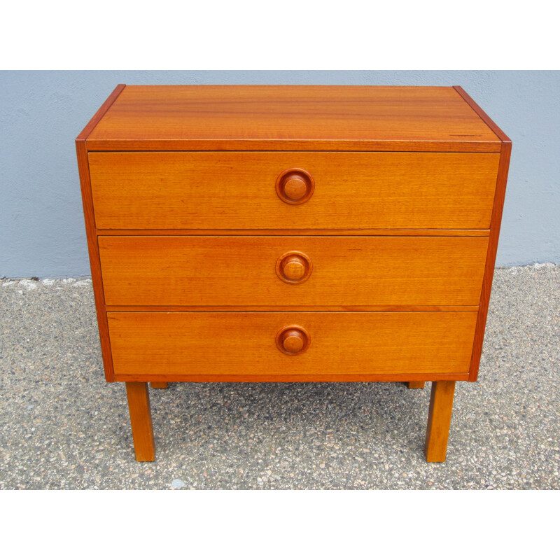 Vintage Scandinavian teak chest of drawers