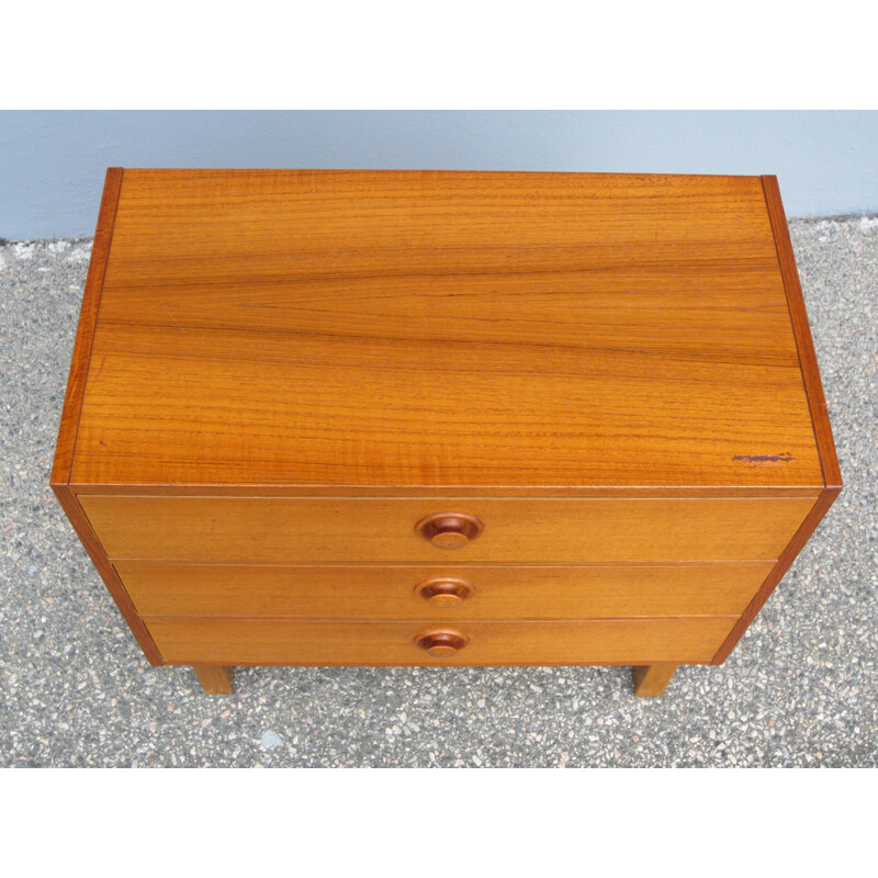 Vintage Scandinavian teak chest of drawers