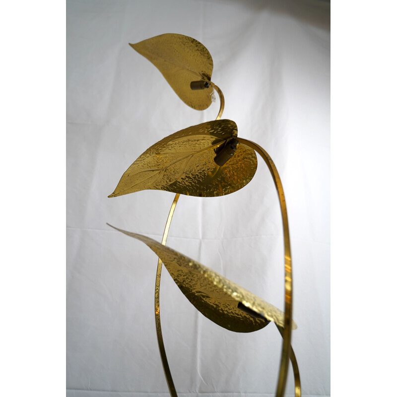 Vintage Italian Brass 3-Arm Floor Lamp by Tommaso Barbi 1970