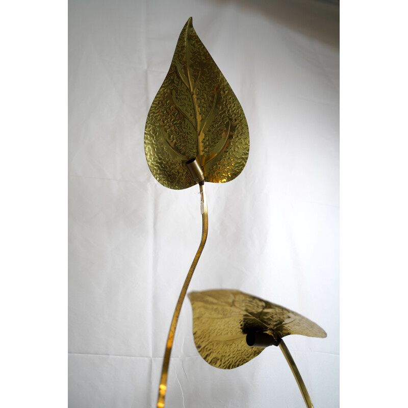 Vintage Italian Brass 3-Arm Floor Lamp by Tommaso Barbi 1970