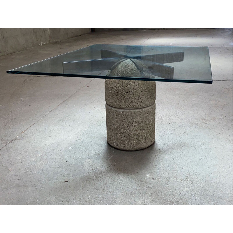 Vintage dining table "Paracarro" by Giovanni Offredi Saporiti I Italy 1970