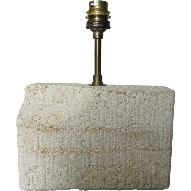 Lampe vintage Albert Tormos en pierre naturelle du luberon 1970