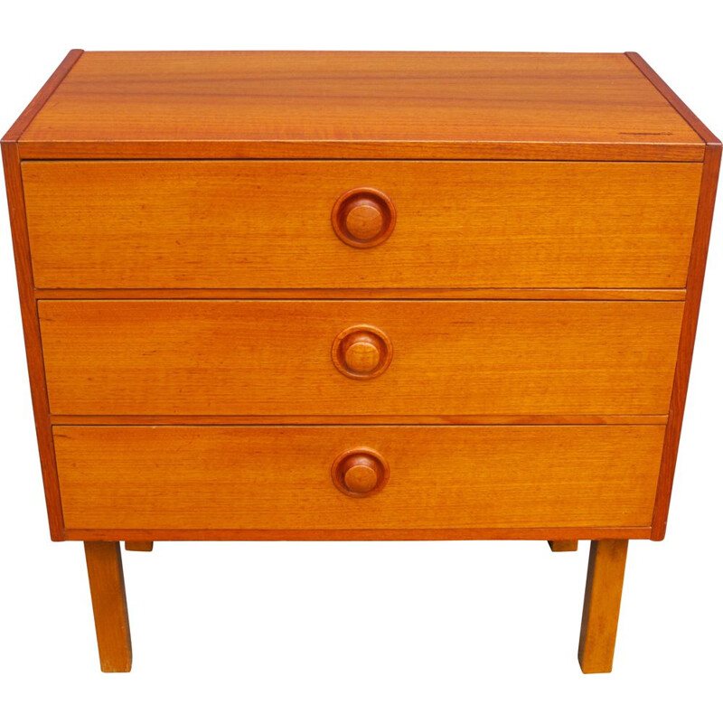 Vintage Scandinavian teak chest of drawers