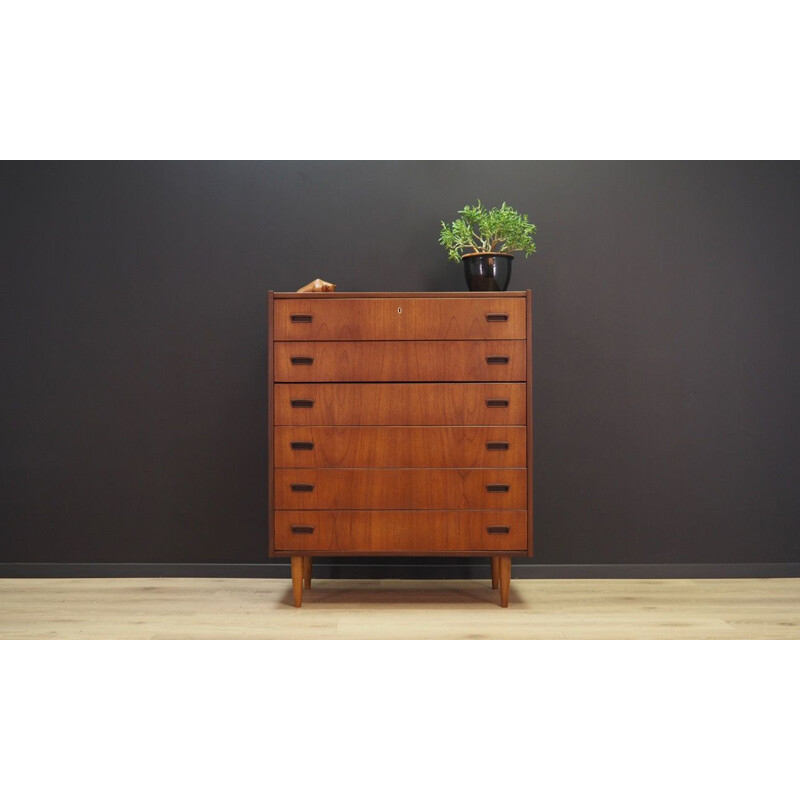 Vintage teak chest of drawers, Denmark, 1970s