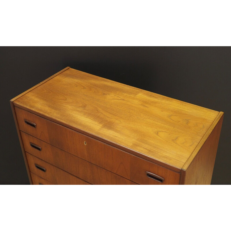 Vintage teak chest of drawers, Denmark, 1970s