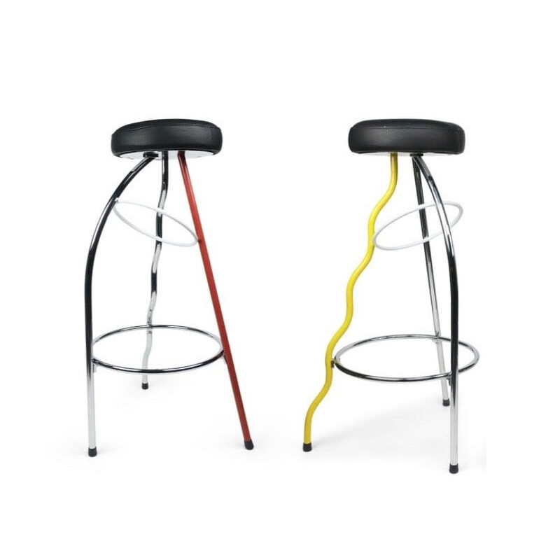 Pair of Vintage Duplex Stool by Javier Mariscal Bd Barcelona 1981