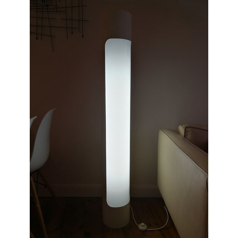 Vintage Italian luminous cylinder column 1970