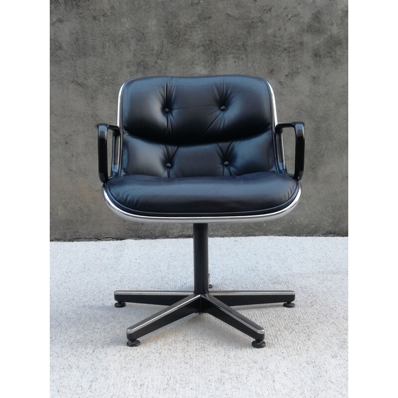 Vintage swivel armchair model "Executive" by Charles Pollock edited by Knoll, 1970