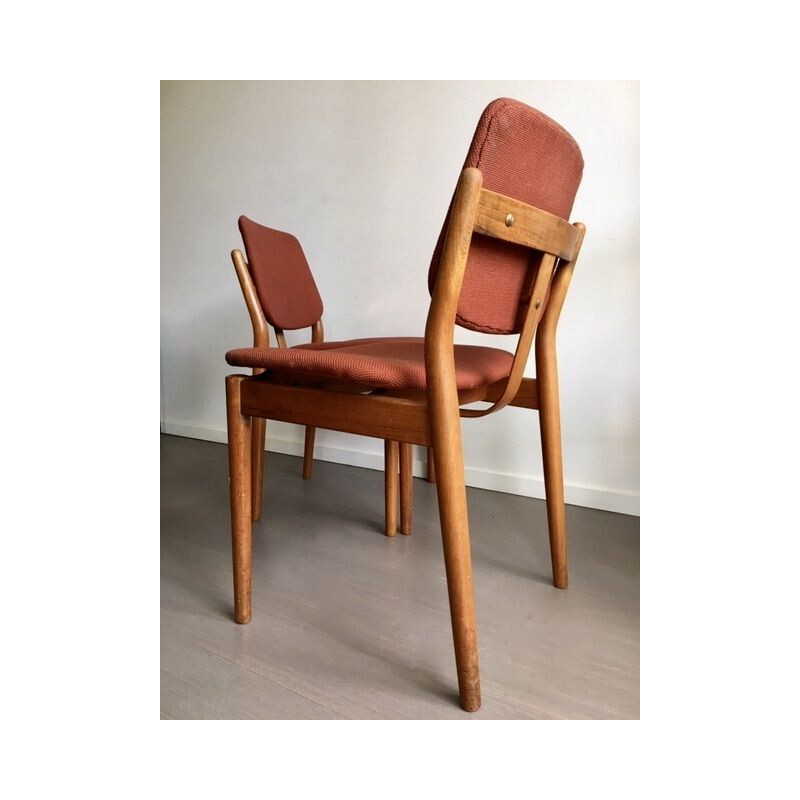 Pair of vintage dining chairs, Arne Vodder for Sibast 1960