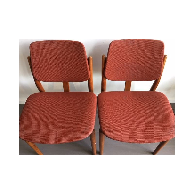 Pair of vintage dining chairs, Arne Vodder for Sibast 1960