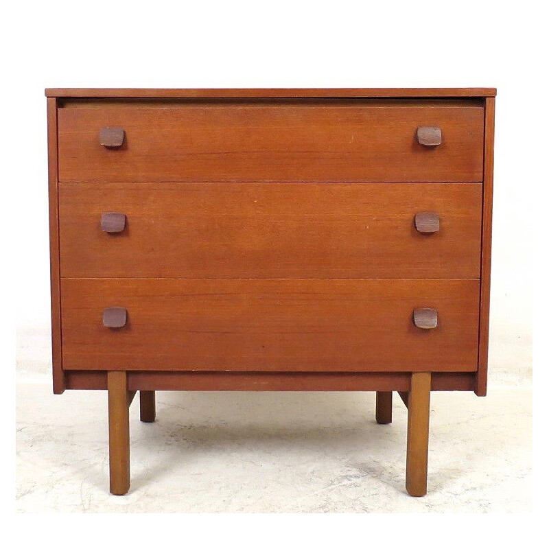 Scandinavian chest of 3 drawers in teak - 1950s