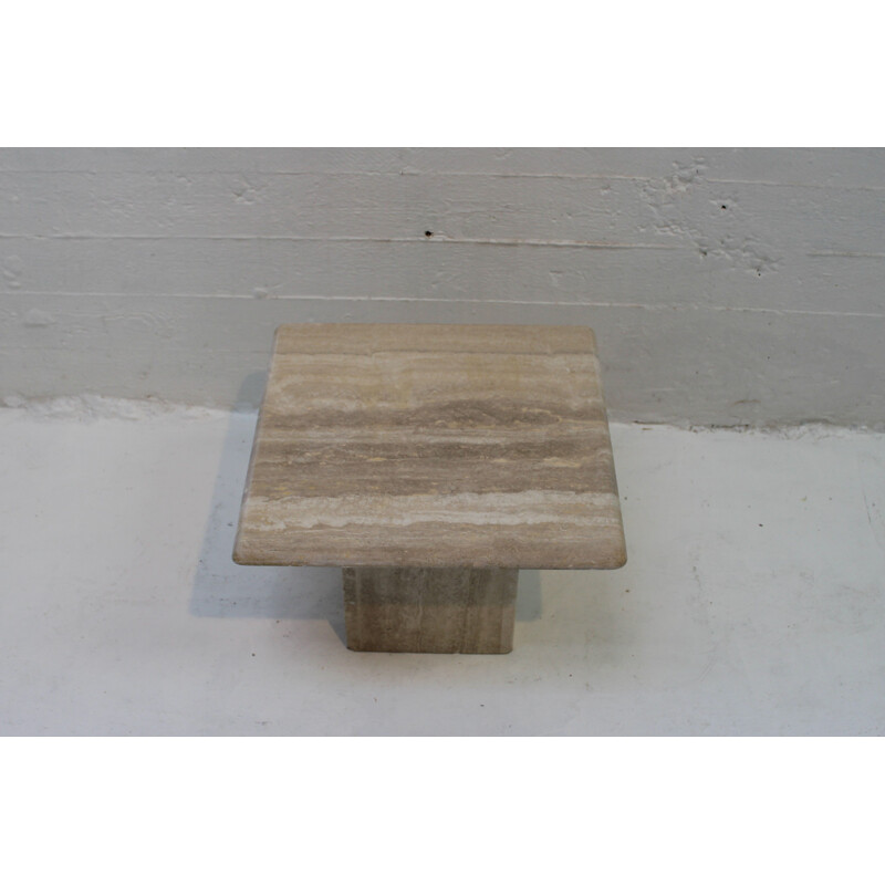 Pair of vintage travertine side table 1970s