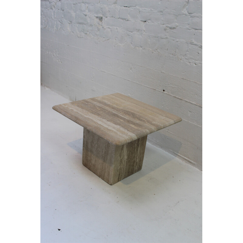 Pair of vintage travertine side table 1970s