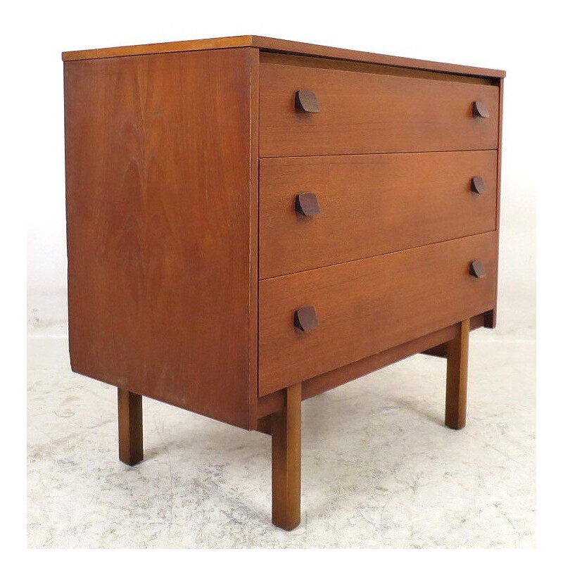 Scandinavian chest of 3 drawers in teak - 1950s