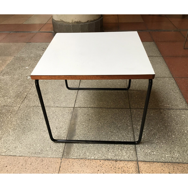 Vintage white coffee table by Pierre GUARICHE 1955s