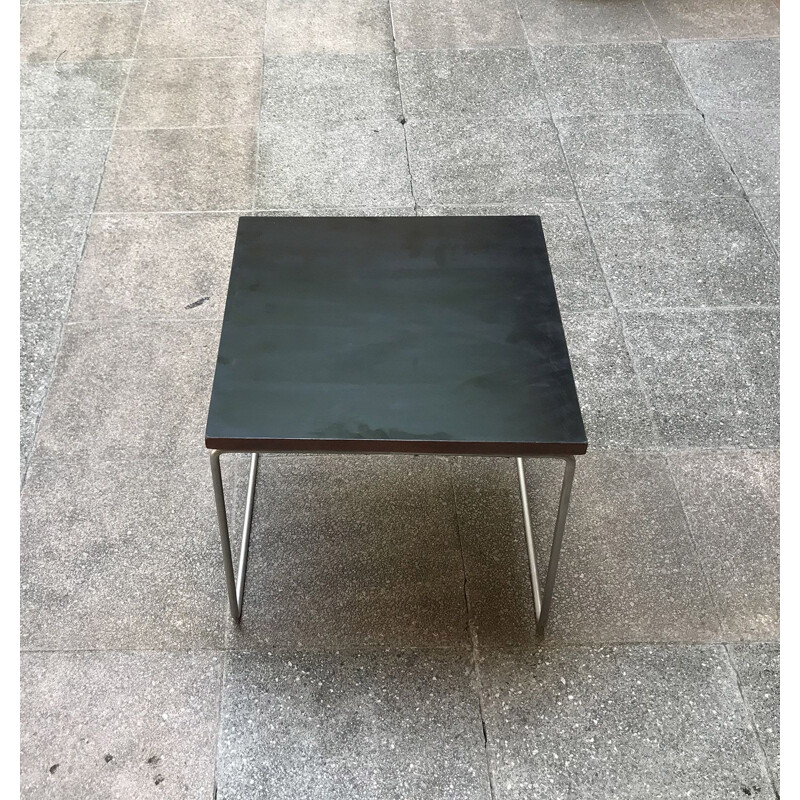 Vintage black coffee table by Pierre GUARICHE 1955s