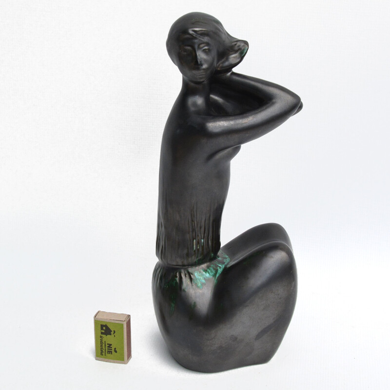 Vintage Figurine of female nude by J. Forejtová Czechoslovakia 1960s