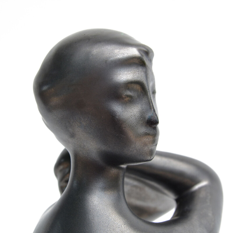 Vintage Figurine of female nude by J. Forejtová Czechoslovakia 1960s