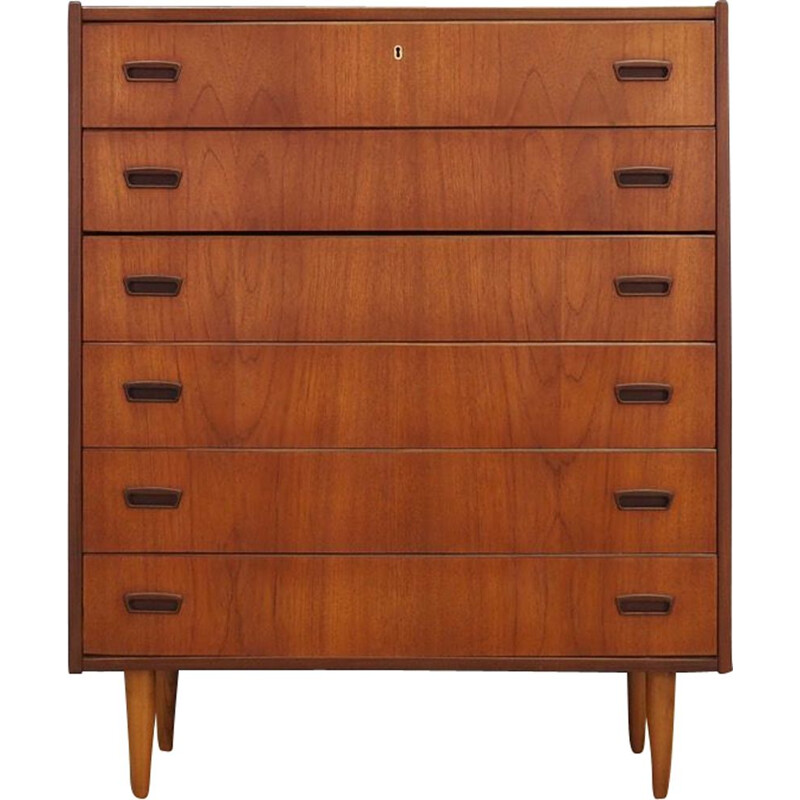 Vintage teak chest of drawers, Denmark, 1970s