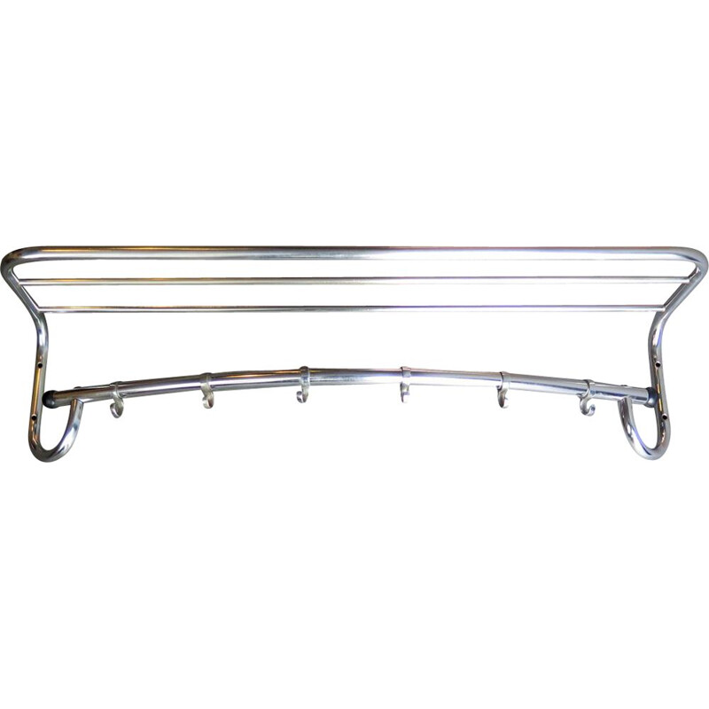 Vintage chrome metal coat hanger 1950