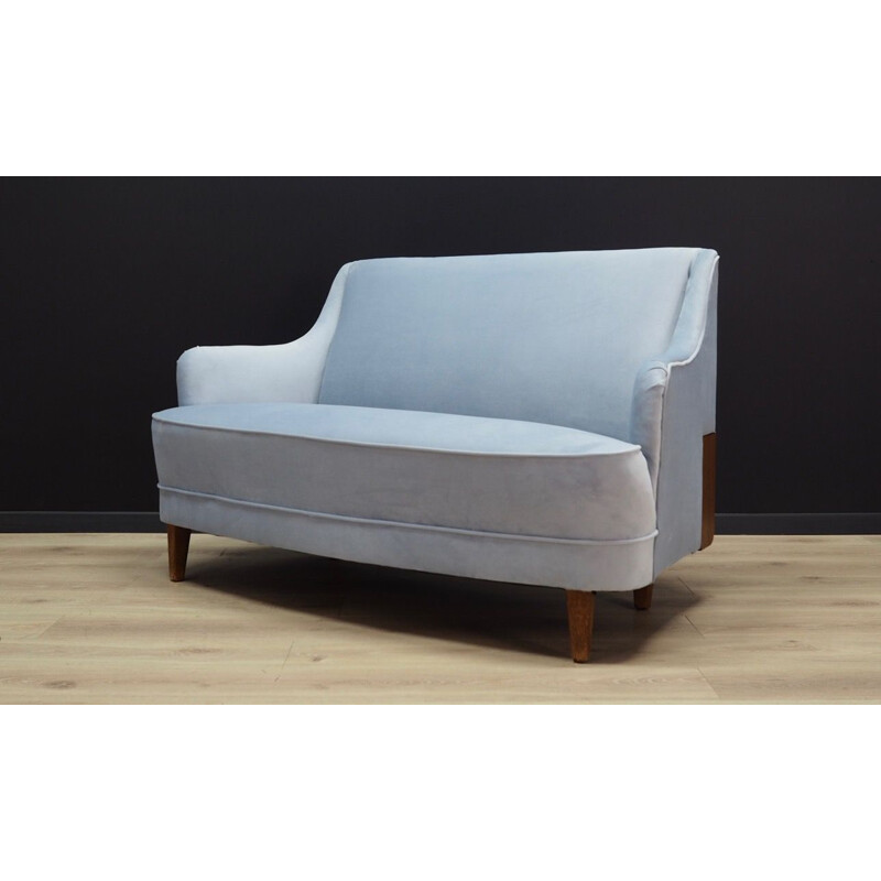 Vintage Danish sky blue sofa 1970 