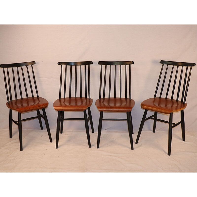 Set of 4 vintage Fanett chairs by Ilmari Tapiovaara 1960