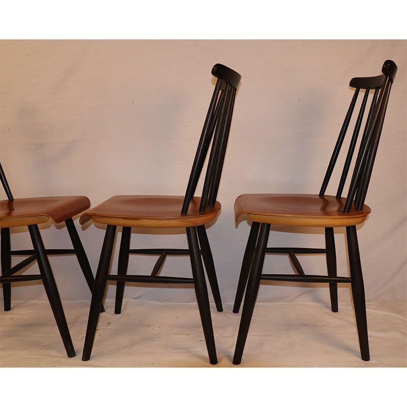 Set of 4 vintage Fanett chairs by Ilmari Tapiovaara 1960