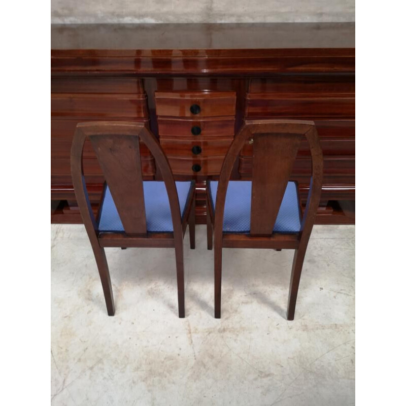 Pair of vintage Maurice Dufrene chairs in rosewood from rio 1955