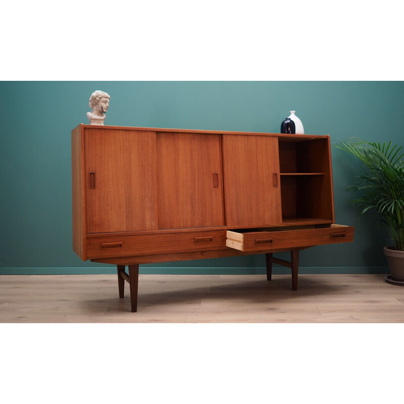 Vintage Hans Jorn Highboard Teak 1960s