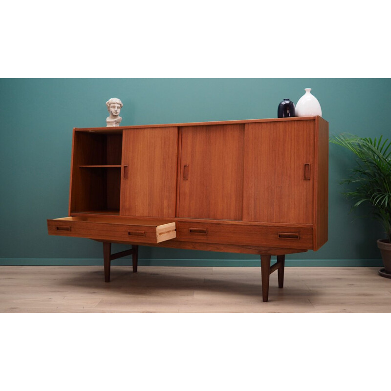 Vintage Hans Jorn Highboard Teak 1960s