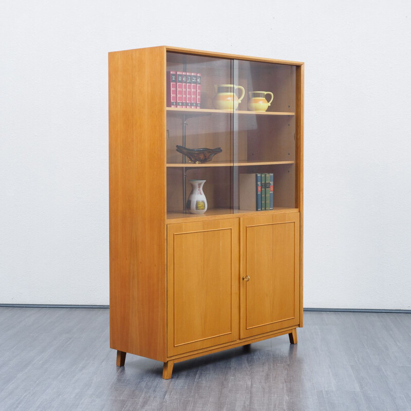 Vintage display cabinet ashwood 1950s