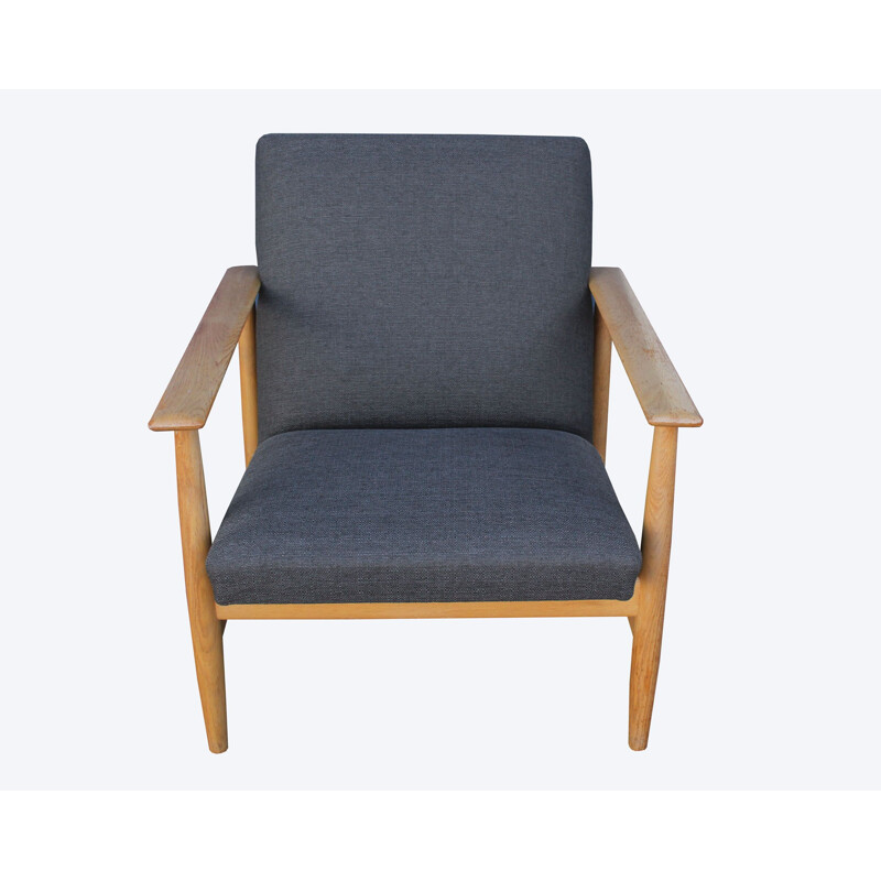 Vintage Wilhelm Knol armchair in oak 1960s